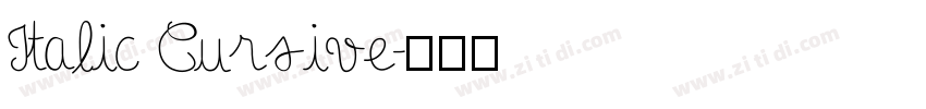 Italic Cursive字体转换